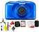 Nikon Coolpix W150 Wi-Fi Rugged Waterproof Digital Camera (Blue) 13.2 MP Bundle with 32GB Sandisk Memory Card + Floating Strap + Carrying Case + More (International Model)
