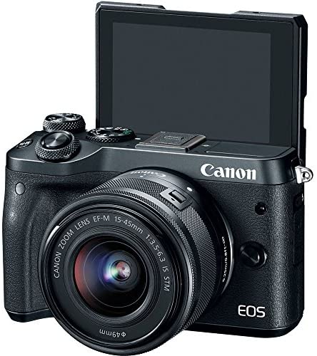 Canon EOS M6 Mirrorless Digital Camera with 15-45mm Lens Video Creator Kit and Bundle w/Xpix Pro Tripod, Case, Strap, Cleaning Kit + More