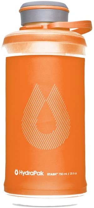 Hydrapak Stash 750 Flexible Water Bottle, Mojave Orange, 750ml