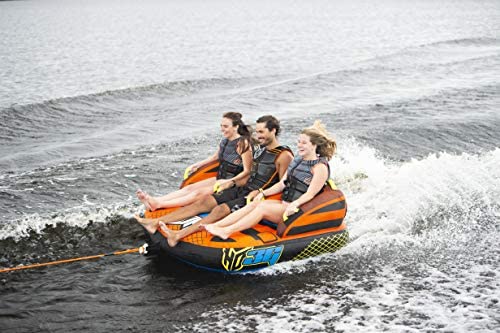 HO Sports HG 3-Person Multi-Directional Ride-On Chariot and Couch Style Towable Tube with Attachments