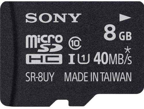 Sony 8GB Class 10 Micro SDHC R40 Memory Card (SR8UYA/TQMN) (OLD MODEL)