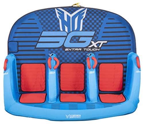 HO Sports 2020 3G XT Inflatable Seated Towable Watersports Pull Behind Boating Tube, 1 to 3 Person Capacity