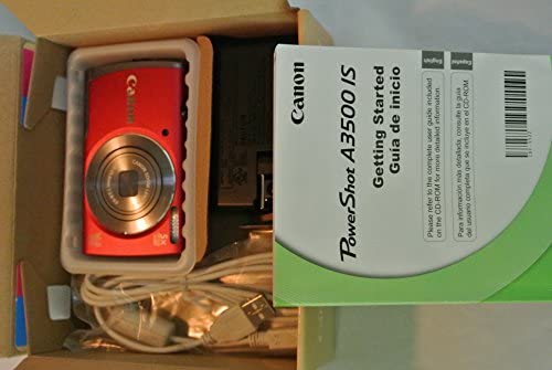 Canon PowerShot A3500 IS 16MP Digital Camera with 5x Optical Image Stabilized Zoom, 3.0-Inch LCD (Red)