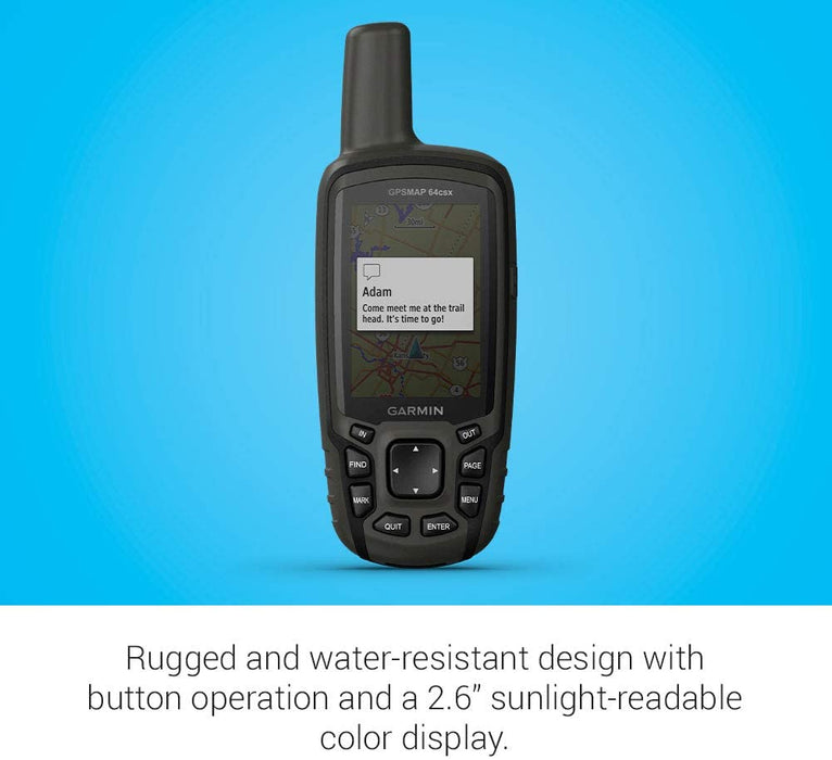 Garmin GPSMAP 64sx, Handheld GPS with Altimeter and Compass, Preloaded With TopoActive Maps