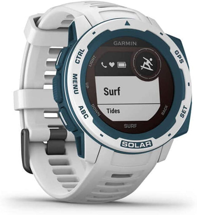 Garmin 010-02293-11 Instinct Solar Rugged Outdoor Watch with GPS Tidal Blue Bundle with Screen Protector 2-Pack