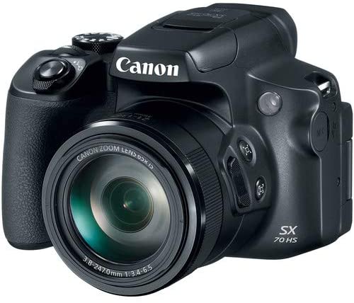 Canon PowerShot SX70 HS 4K Camera with Video-Ready Lexar U3 Memory Card, Monopod, Tripod, Camera Case and Accessory Bundle