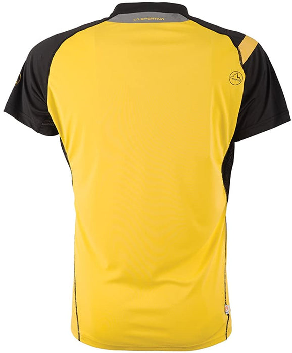 La Sportiva Men's Advance T-Shirt - Mountain Trail Running T-Shirt for Men, Yellow/Black, Small