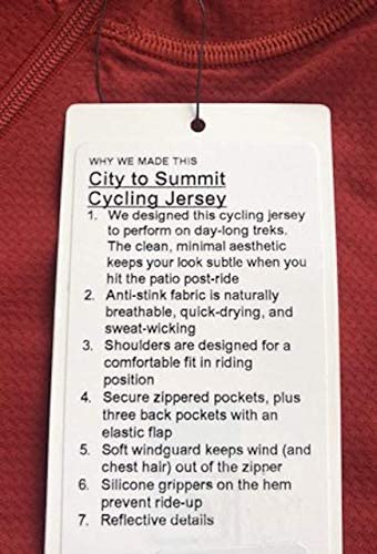 Lululemon City to Summit Cycling Jersey - CYNN (Cayenne)