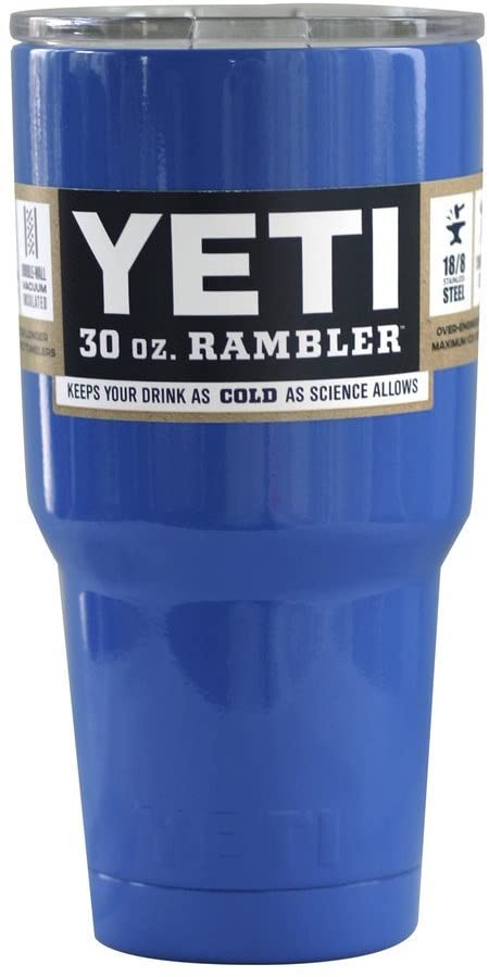 Yeti Rambler, Stainless Steel, Powder-Coated, Custom Colors, Royal Blue, 30 oz.