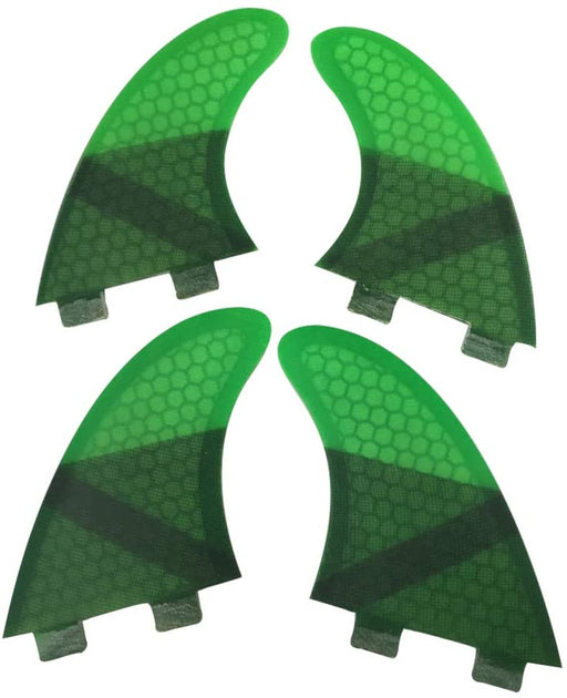 UPSURF Surfboard Fins (4 Fins) K2.1 FCS Base Honeycomb Fiberglass Quad fin with 1 Key & 8 Screws