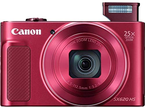 Canon PowerShot SX620 HS Digital Camera (Red) along with 16GB, Deluxe Accessory Bundle and Cleaning Kit
