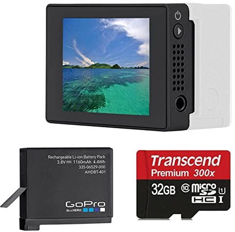GoPro LCD Touch BacPac for Gopro Hero4 + Gopro GoPro Rechargable Battery for HERO4 with 32GB Micro SD Card Bundle