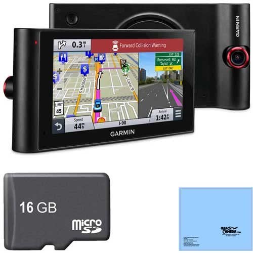 Garmin nuviCam LMTHD 6" GPS Navigation System with Built-in Dashcam, Maps & HD Traffic Bundle - Includes 6" GPS Navigation System, 16GB Memory Card, Car Dock - Squeeze Mount and Cleaning Cloth