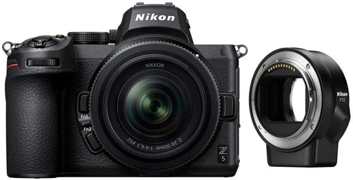 Nikon Z5 Full Frame Mirrorless Camera with NIKKOR Z 24-50mm f/4-6.3 Zoom Lens Mount Adapter FTZ