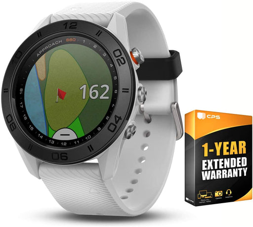 Garmin Approach S60 Golf Watch Black with Black Band (010-01702-00) with 1 Year Extended Warranty