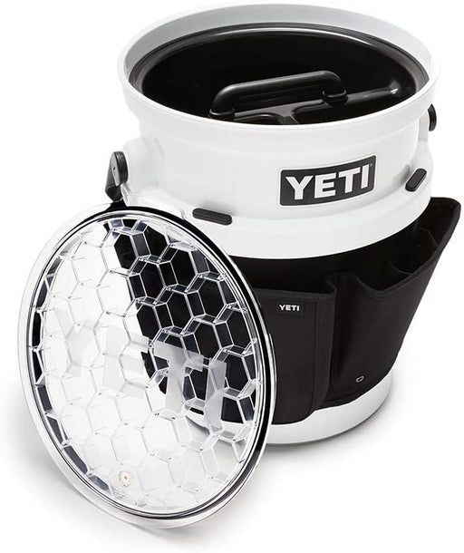 YETI Loadout Fully-Loaded Bucket, Fishing/Utility Bucket with Accessories, Loaded White