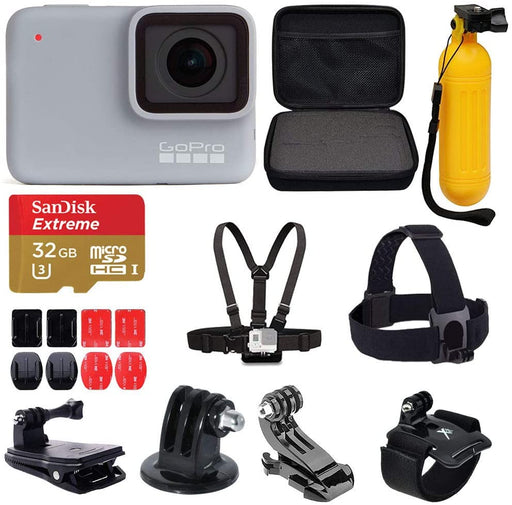 GoPro HERO7 White Waterproof Sports Action Camera Kit + Top Value Accessories!