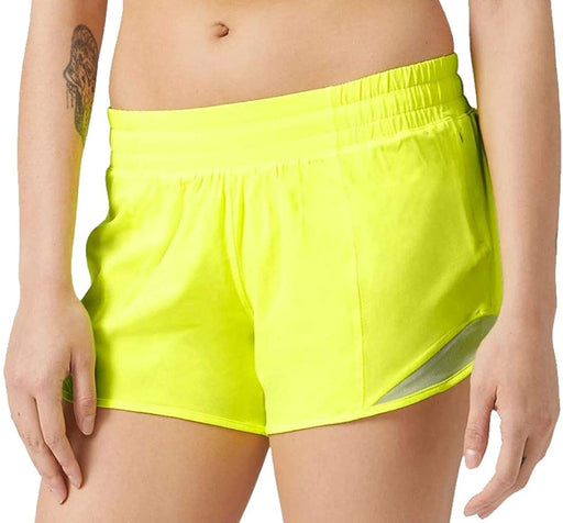 Lululemon Hotty Hot Short II 4" Highlight Yellow Run Train Size 6