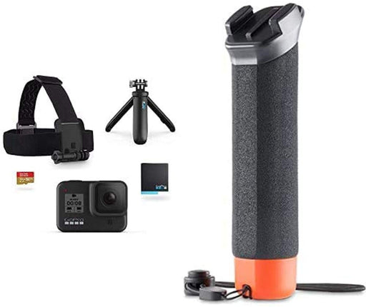 GoPro Hero8 Black Official Holiday Bundle - Includes Hero8 Black Camera Plus Shorty, Head Strap, 32GB SD Card