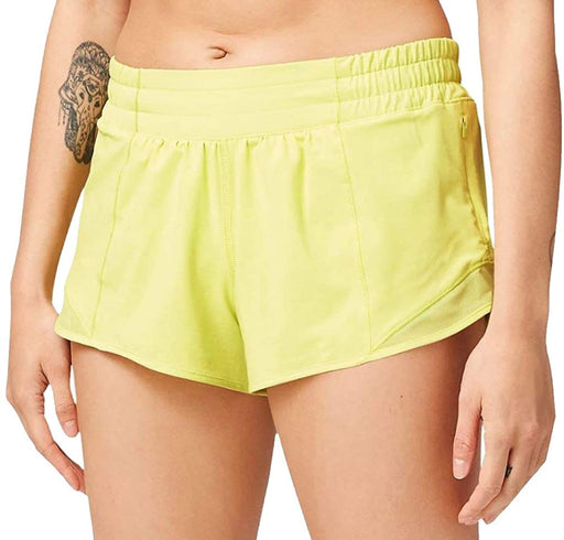 Lululemon Size 6 Hotty Hot Short II 2.5 " Lemon Vibe Run Train