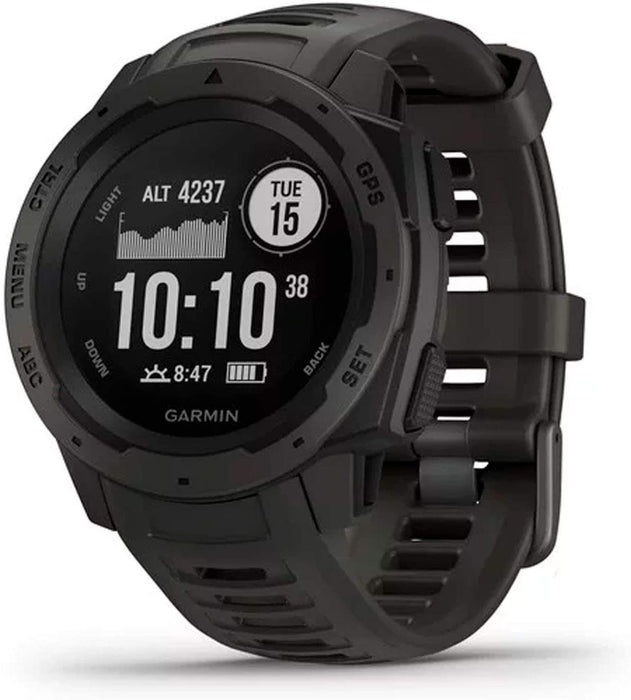 Garmin 010-02064-00 Instinct, Rugged Outdoor Watch with GPS, Features Glonass and Galileo, Heart Rate Monitoring and 3-Axis Compass