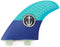 Captain Fin Co. | CF Quad Classic Surfboard Fins | (Twin TAB) 4 Fin Set | Blue