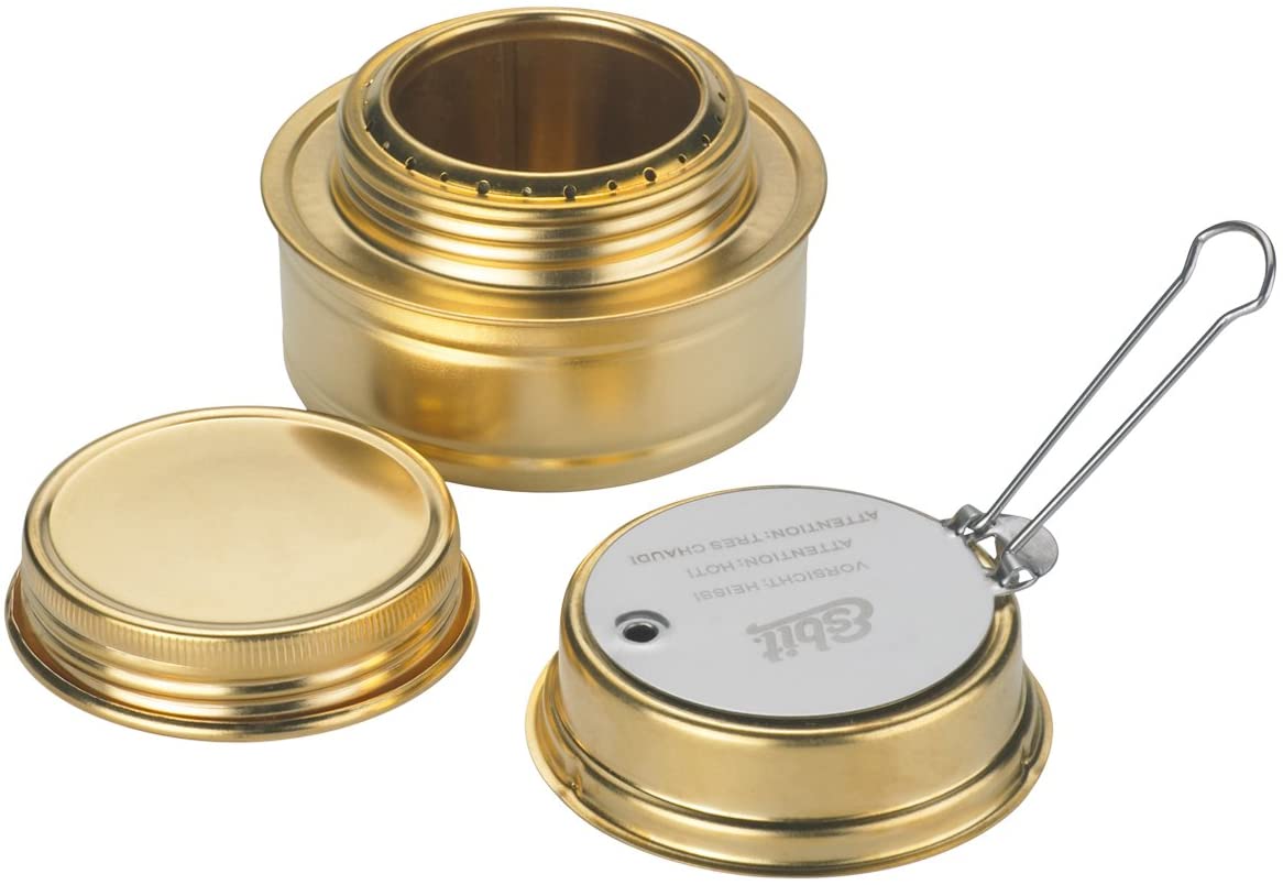 Esbit Brass Alcohol Burner Camping Stove with Variable Temperature Control
