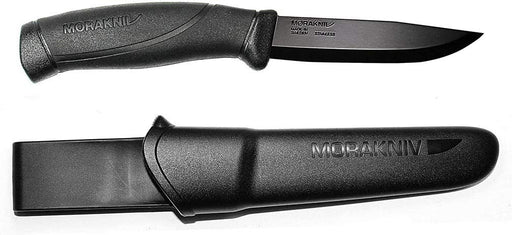 Morakniv Companion Fixed-Blade Tactical Knife with Black Sandvik Stainless Steel Blade