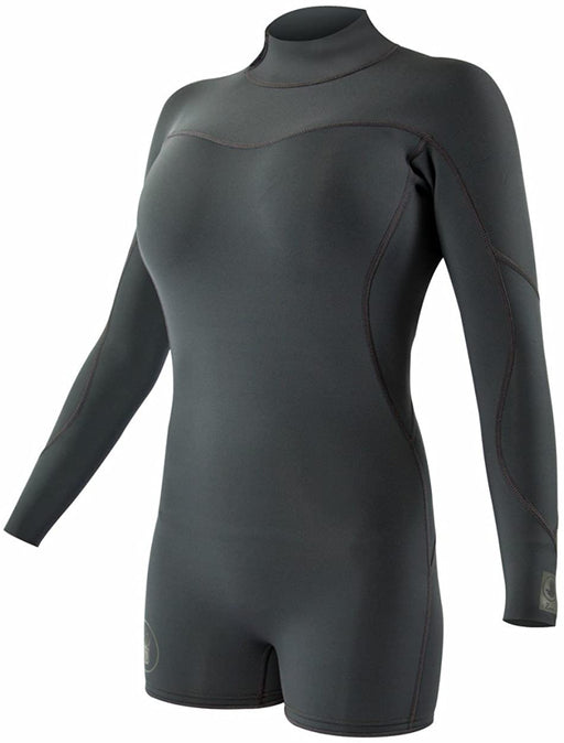 Body Glove Wetsuit Co Women's Smoothie Long Sleeve Springsuit, Gun, 11/12