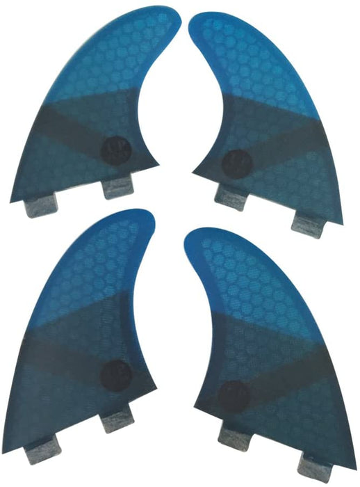 UPSURF Surfboard Fins (4 Fins) K2.1 FCS Base Honeycomb Fiberglass Quad fin with 1 Key & 8 Screws