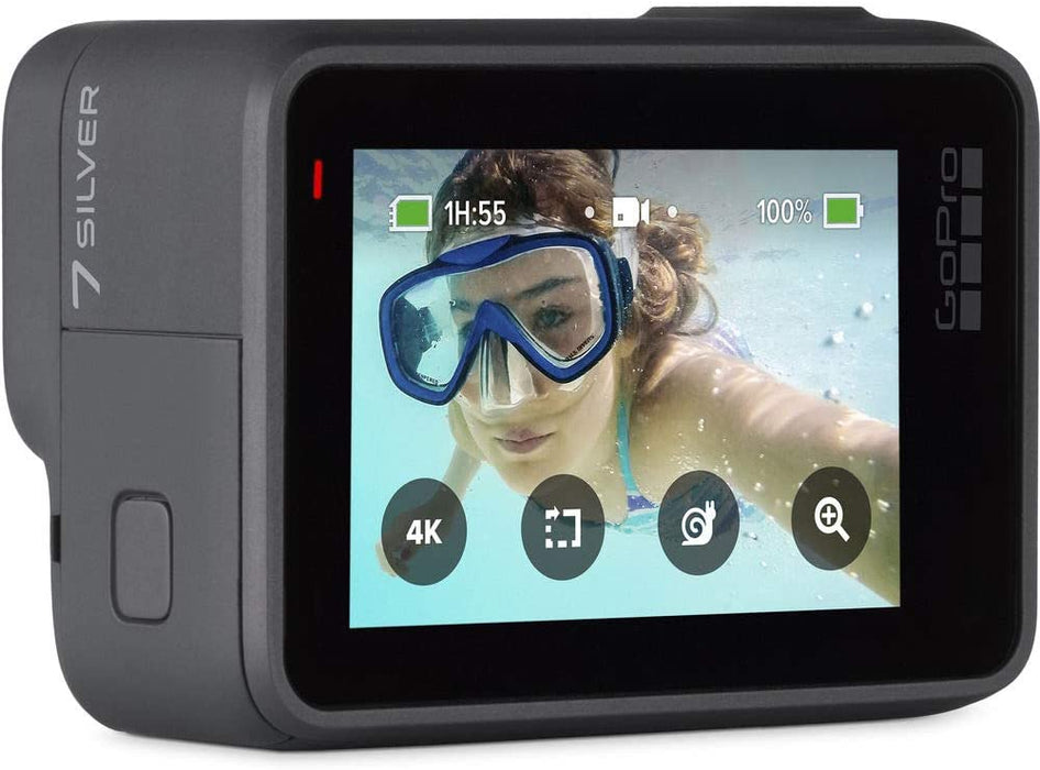 GoPro HERO7 Silver - 64GB Memory Card - Memory Card Wallet + Reader - Case - Mounting Kit - Cleaning Kit + More