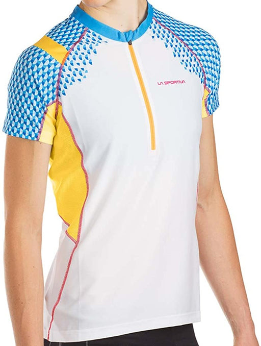 La Sportiva Speed T Shirt - Women's White / Yellow Large