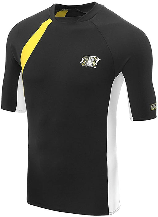 Body Glove Men's Performance Short Arm Rashguard, Silver/Black, X-Large