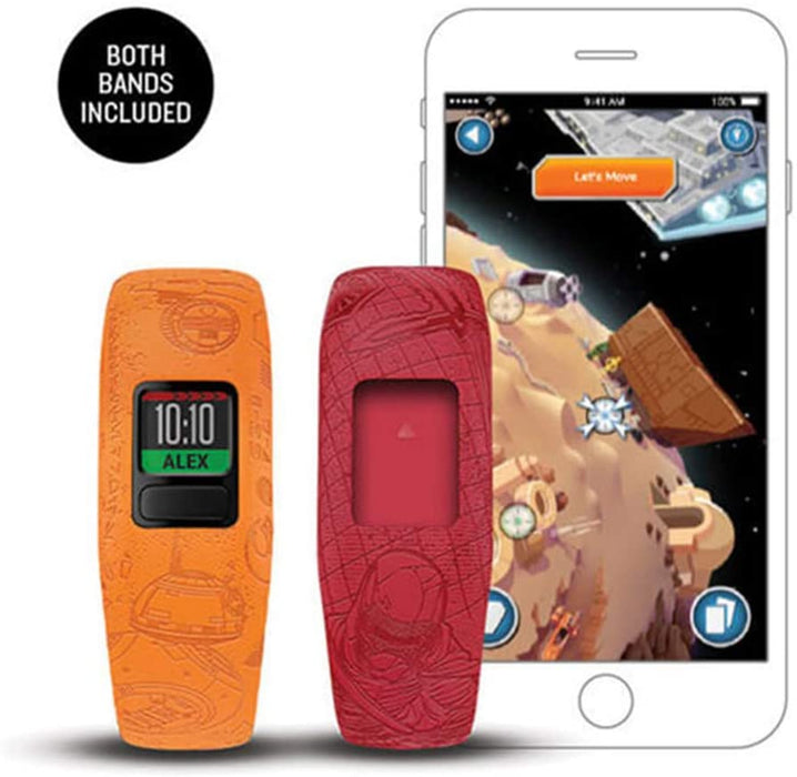 Garmin Vivofit Jr 2 Kids Star Wars Light Side vs Dark Side Silicone Band Fitness/Activity Tracker Smart Watch