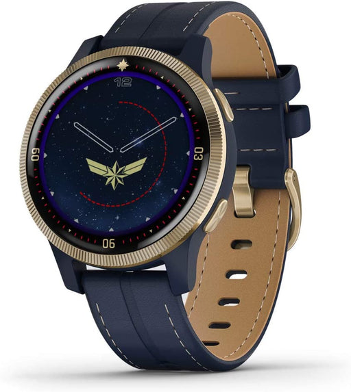 Garmin Legacy Hero Series, Marvel Captain Marvel Inspired Premium Smartwatch, Includes a Captain Marvel Inspired App Experience, Gold