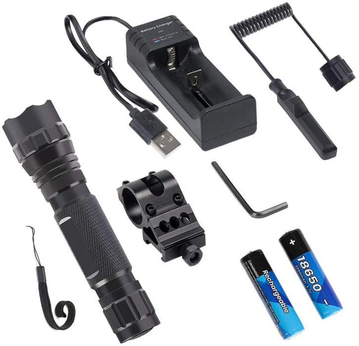 MARMOT Tactical Flashlight 1200 Lumens LED Light,Picatinny Rail Mount & Rechargeable Batteries & Remote Switch Included