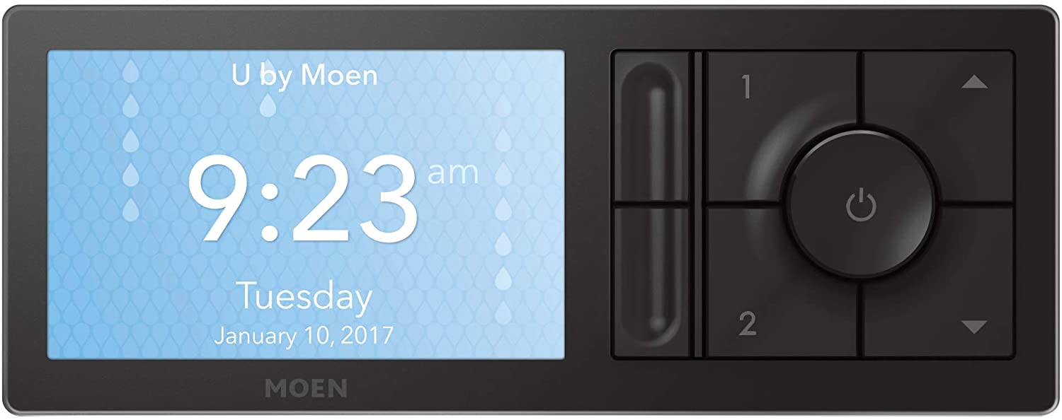 Moen TS3302BL U by Moen Shower Smart Home Connected Digital Bathroom Controller, 2-Outlet, Wall Mounted