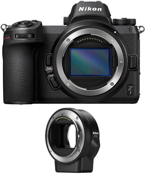 Nikon Z7 45.7MP FX-Format Full-Frame 4K Mirrorless Camera Body Bundle with Mount Adapter FTZ for Using F-Mount Nikkor Lenses On Z Mirrorless Cameras