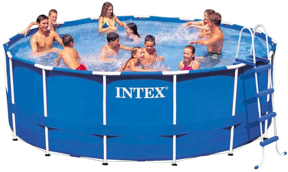 Intex 15ft X 48in Metal Frame Pool Set with Filter Pump, Ladder