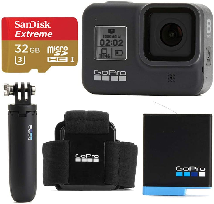 GoPro HERO8 Black Bundle + SanDisk Extreme 64GB microSDXC + Hard Case & More!