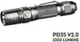 Fenix PD35 V2.0 2018 upgrade 1000 Lumen Flashlight rechargeable bundle with Fenix USB Rechargeable li-ion Battery & EdisonBright battery carry case
