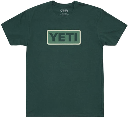 YETI Logo Badge Short Sleeve T-Shirt, Forest Green/Light Green, X-Large