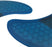UPSURF Surfboard Fins (4 Fins) K2.1 FCS Base Honeycomb Fiberglass Quad fin with 1 Key & 8 Screws