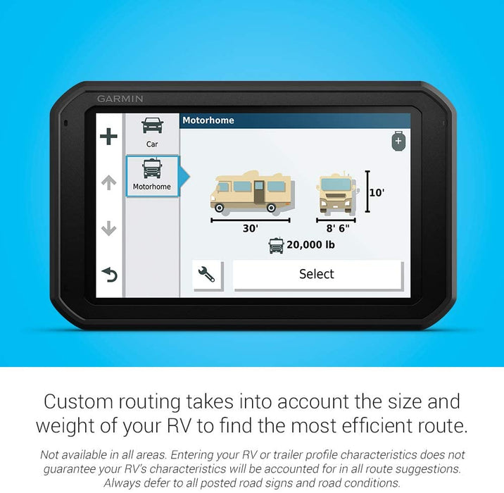 Garmin RV 785 & Traffic, Advanced GPS Navigator for RVs with Built-in Dash Cam, High-res 7" Touch Display
