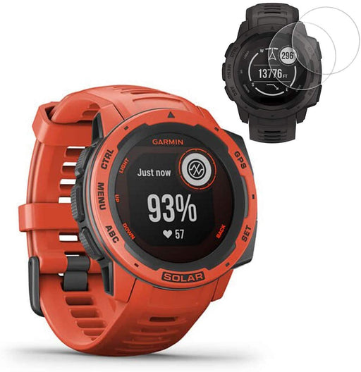 Garmin Instinct Solar Smartwatch Tactical Edition(010-02293-14) w/ 2X Screen Protectors