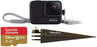GoPro Sleeve + Lanyard [Black] + SanDisk 128GB Extreme UHS-I microSDXC Memory Card with SD Adapter + Brown Spike Mount for Gopro