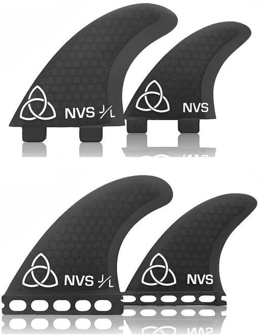 Naked Viking Surf NVS: Medium JL Quad Surfboard Fins (Set of 4) FCS & Futures