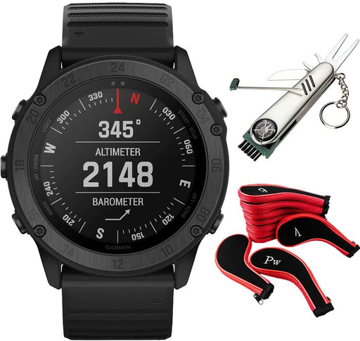 Garmin Approach S62 Ceramic Bezel w/Black Silicone Band GPS Golf Watch & More Bundle