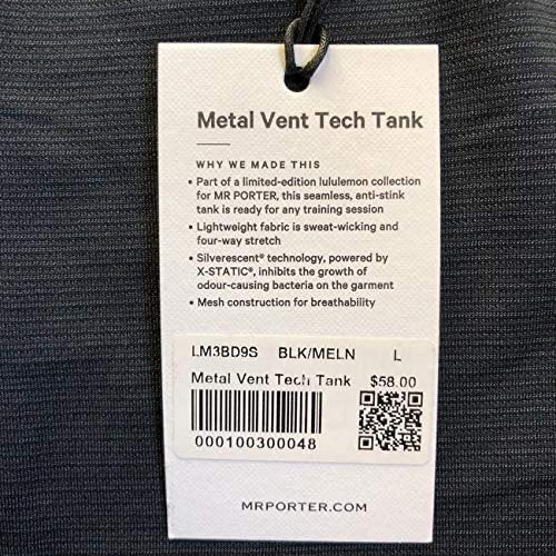 Lululemon Metal Vent TECH Tank - BLK/MELN