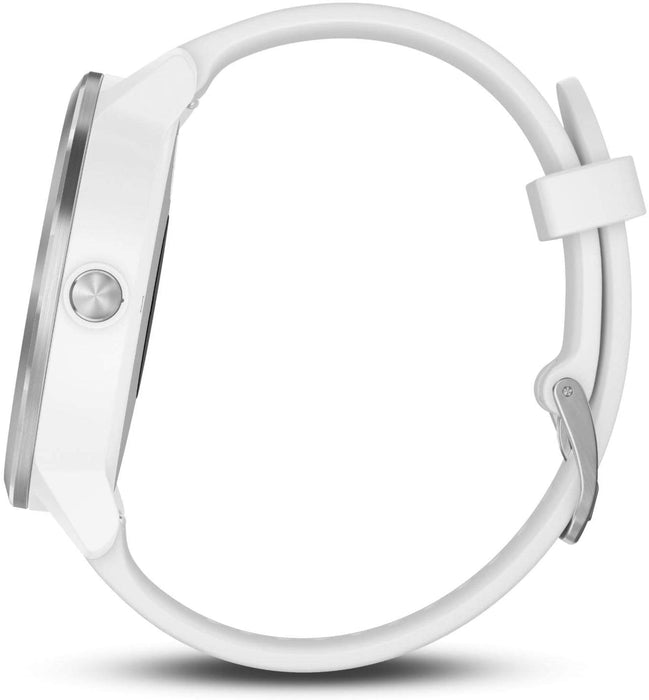 Garmin Vivoactive 3 GPS Fitness Smartwatch w/Deco Gear Runner Bundle - White+Stainless
